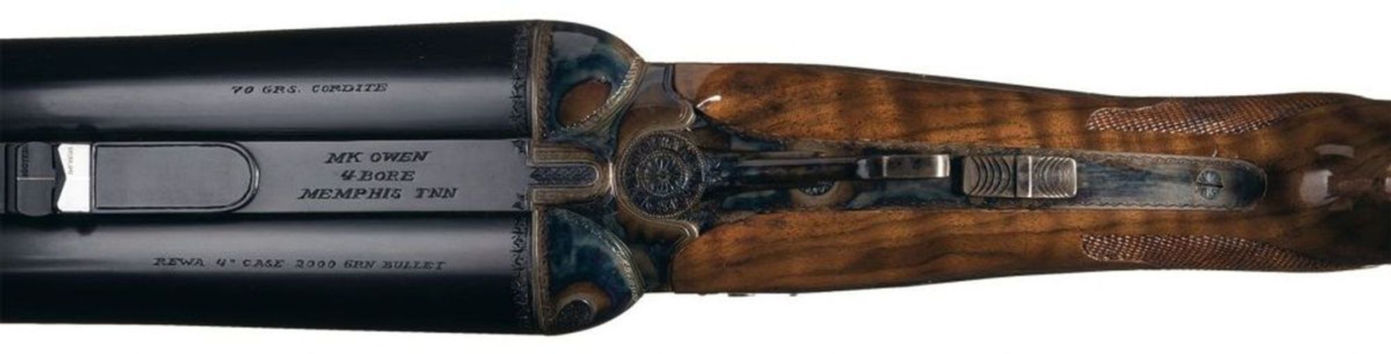 Modeled after a rifle made for the Maharaja of Rewa, India, this rifle was ...