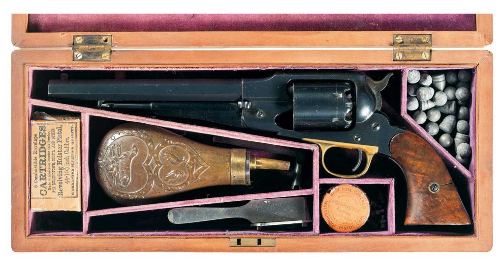 cased Remington New Model Army revolver