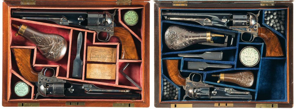 Four Colt cased set presented by Sam Colt