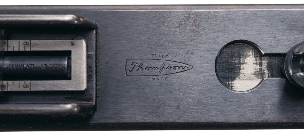 Thompson marking on Thompson submachine gun