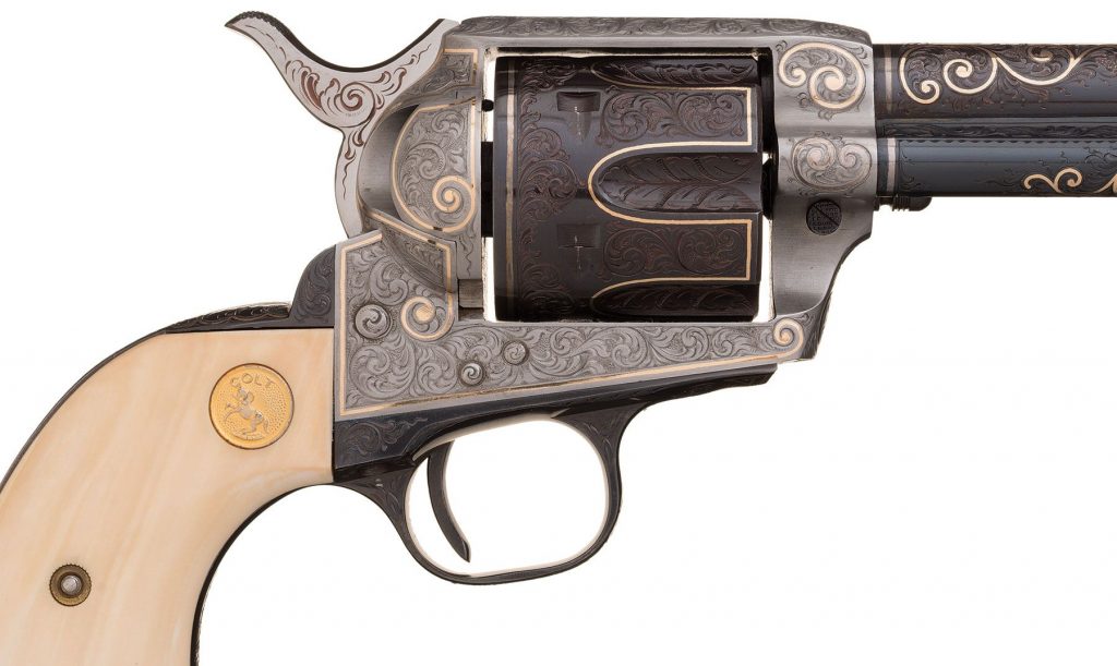 engraved Colt peacemaker