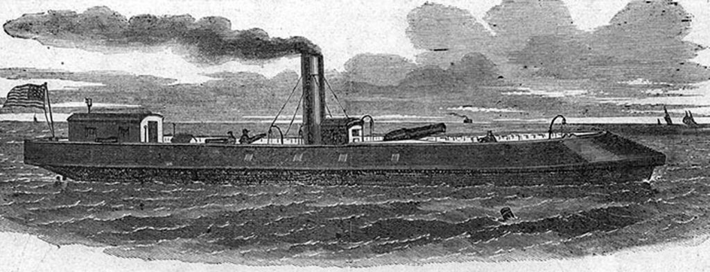Stevens Battery Steamship drawing
